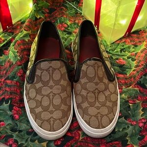 Coach Brown Slip-On Shoes